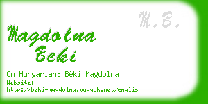 magdolna beki business card