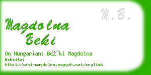 magdolna beki business card